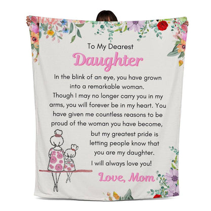 Mom's Love Wrapped in Warmth: Going Away Blanket for Daughters